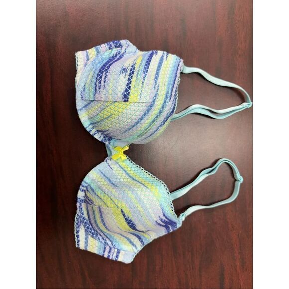 Victoria’s Secret Multicolored Lined Demi Bra Size 34C - Picture 1 of 5